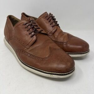 Cole‎ Haan OriginalGrand Wingtip Oxford Shoes Mens Size 12 Brown Leather Casual